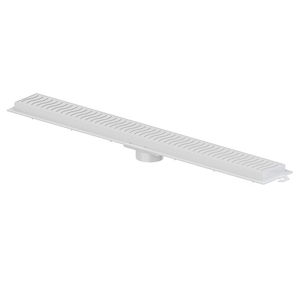 Grelha de ralo linear branca 50 cm tigre
