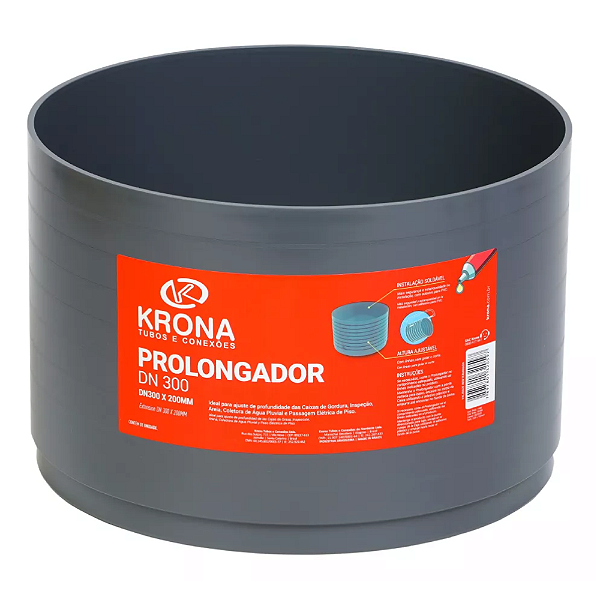 Prolongador caixa gordura e inspeção Dn300 Krona
