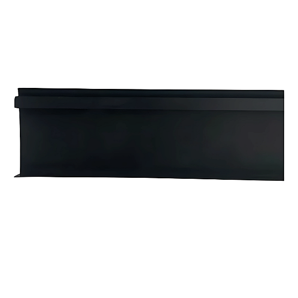 Rodapé invertido alumínio preto / perfil para led 6cm X 1m