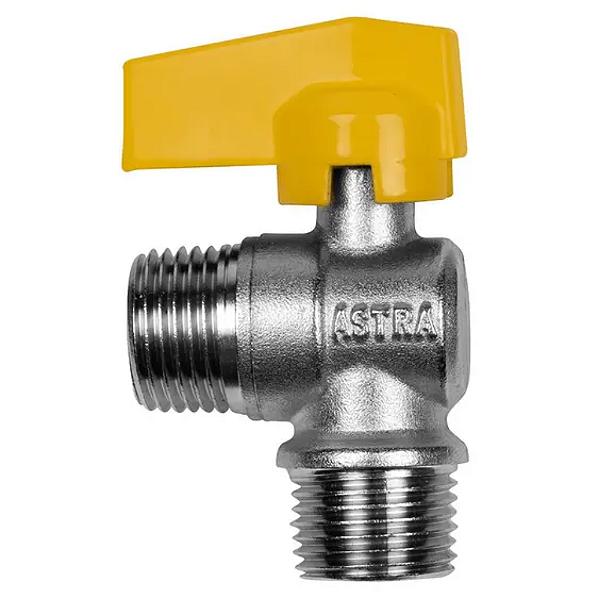 Registro válvula de gás esfera rosca macho 90° X 1/2" astra
