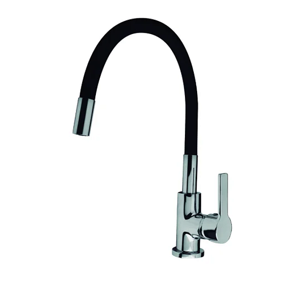 Misturador cozinha monocomando bica móvel preta kimetais