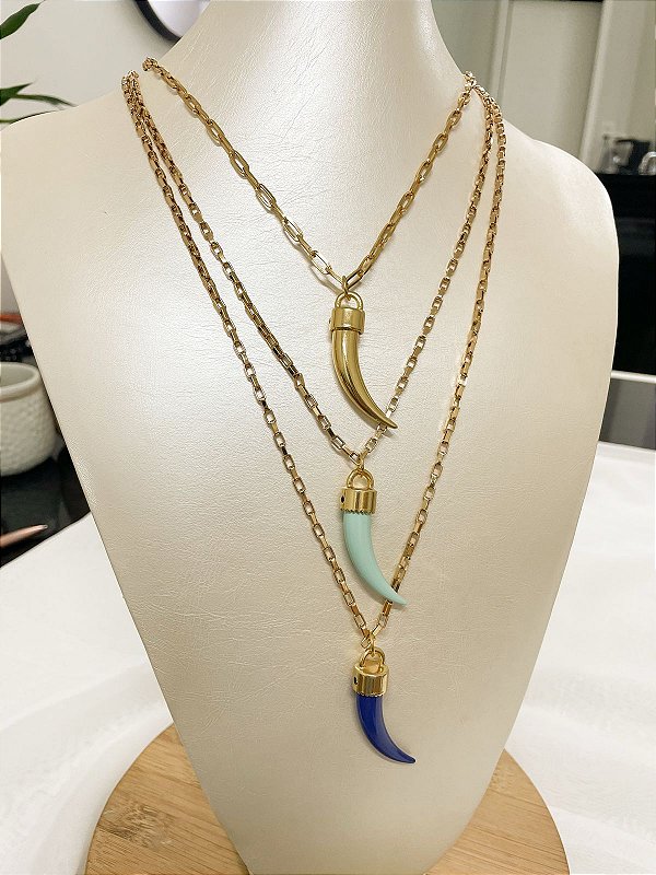 CORDÃO LONGO CARTIER C/ DENTE