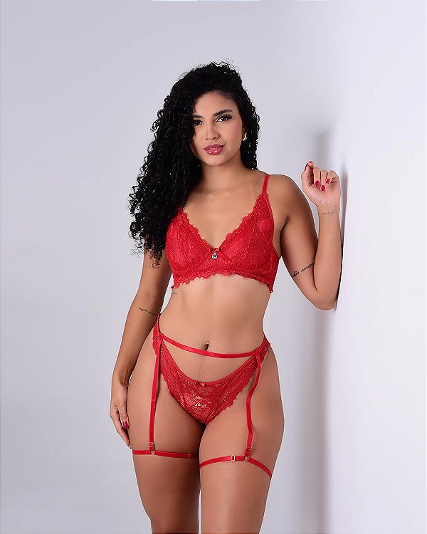 CONJUNTO RENDADO SEM BOJO COM ARO