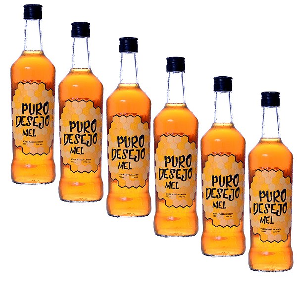 Combo 6 Garrafas Bebida Alcóolica Mista Puro Desejo - Mel