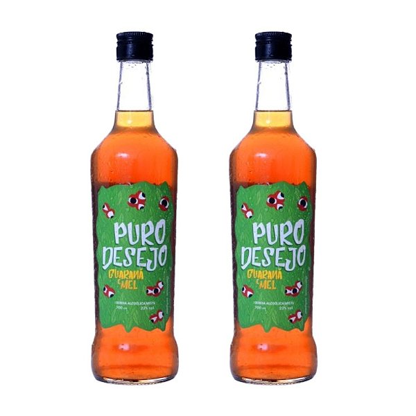Combo 2 Garrafas Bebida Alcóolica Mista Puro Desejo - Guaraná e Mel