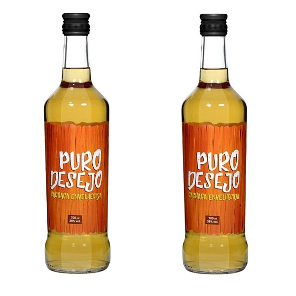 Combo 2 garrafas Cachaça Envelhecida em Carvalho Puro Desejo