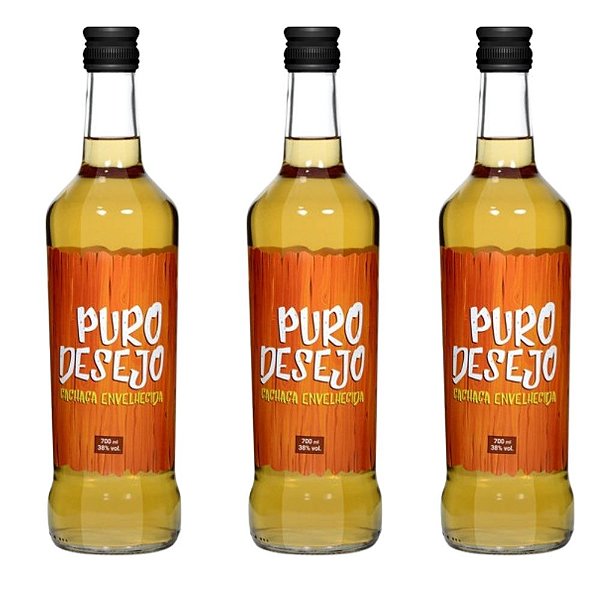 Combo 3 Cachaça envelhecida em Carvalho Puro Desejo