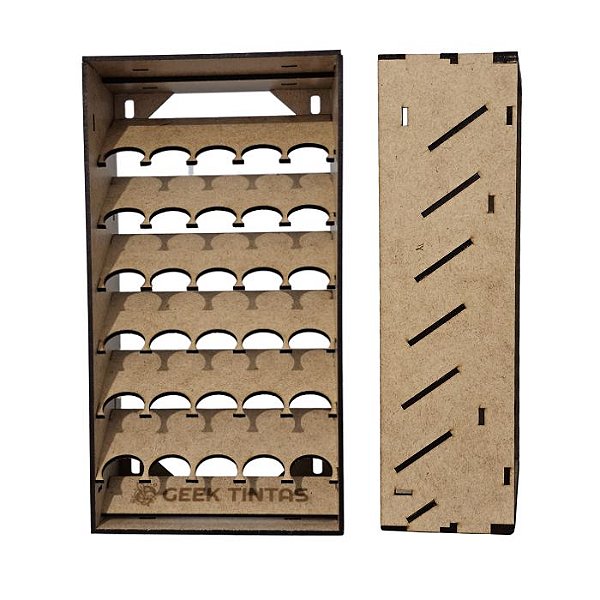 Prateleira Estante para 30 potes de tinta - 25mm/17ml em MDF