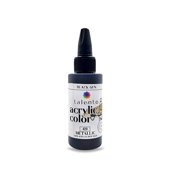 Tinta Acrílica Talento Metálica Black Gun - 30ML