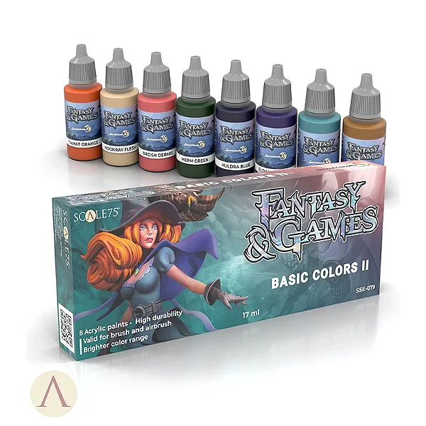 Set de 8x Tintas Acrílicas Fantasy & Games - Basic Colors II - Scale75