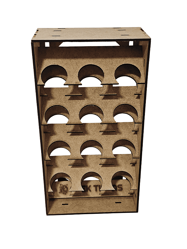 Prateleira Estante para 12 potes de tinta - 34mm/60ml em MDF (serve Acrilex)
