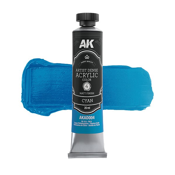 AK Interactive AKAD004 - Artistic Dense Acrylic Color - Cyan