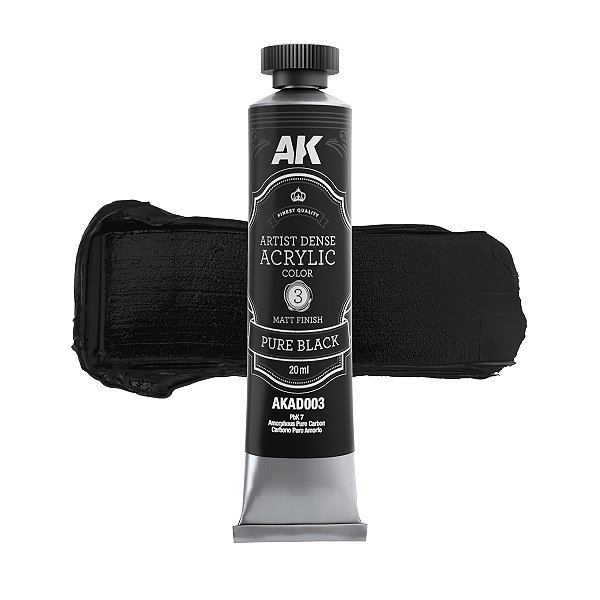 Pure Black - Artistic Dense Acrylic Color