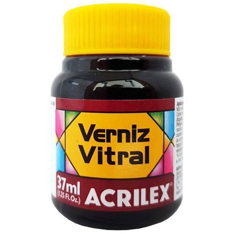 VERNIZ VITRAL/37ML VERMELHO CARMIM