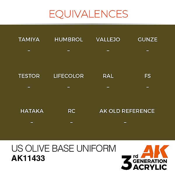 US OLIVE BASE UNIFORM - FIGURES