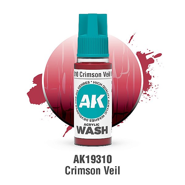 Crimson Veil - Acrylic Wash