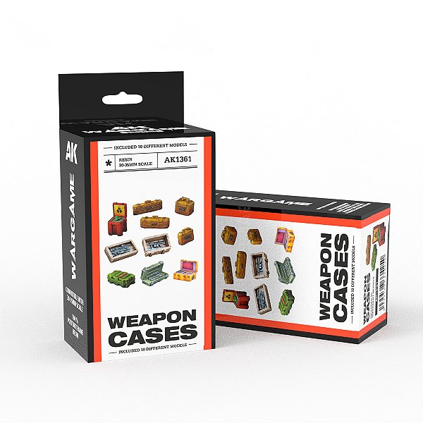 Weapon Cases - Scenography Wargame Set - 100% Polyurethane Resin Compatible With 30-35mm Scale