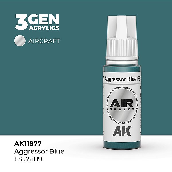 Tinta Acrílica AK Interactive 3GEN AIR Aggressor Blue FS 35109 18ml