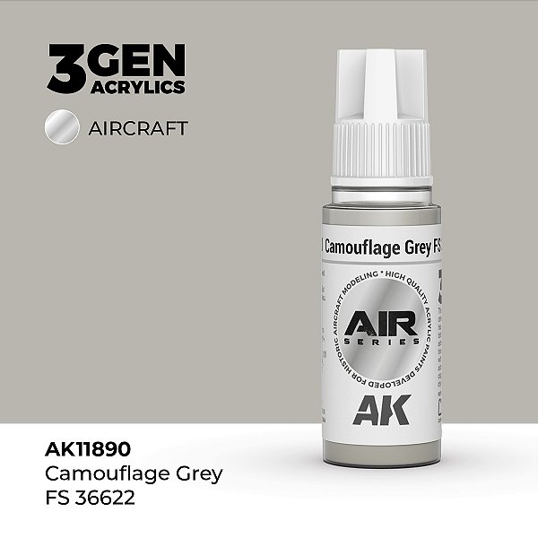 Tinta Acrílica AK Interactive 3GEN AIR Camouflage Grey FS 36622 18ml