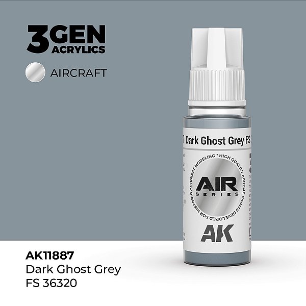 Tinta Acrílica AK Interactive 3GEN AIR Dark Ghost Grey FS 36320 18ml