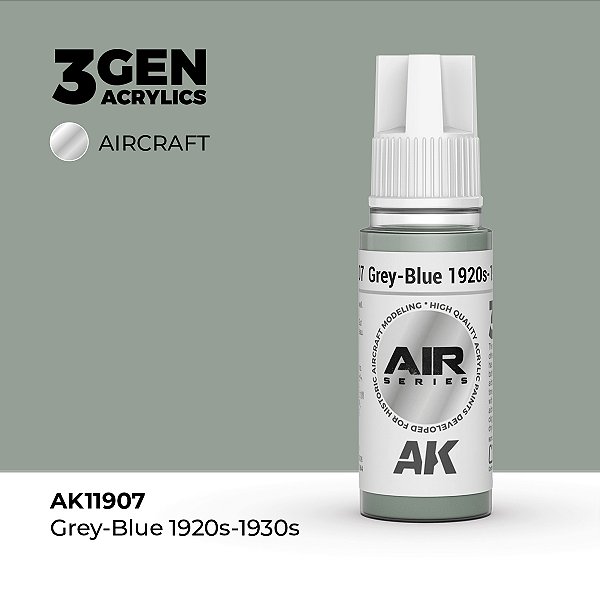 Tinta Acrílica AK Interactive 3GEN AIR Grey-Blue 1920s-1930s 18ml