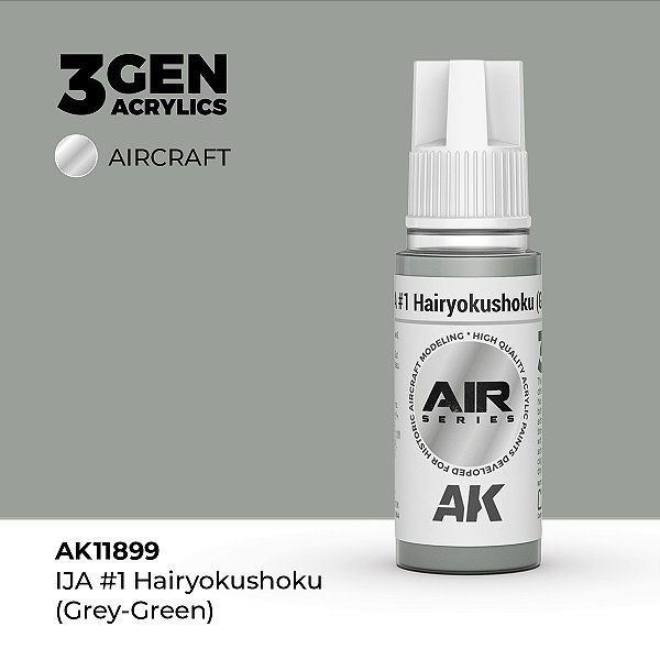 Tinta Acrílica AK Interactive 3GEN AIR IJA #1 Hairyokushoku (Grey-Green) 18ml