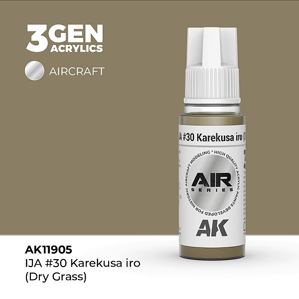 Tinta Acrílica AK Interactive 3GEN AIR IJA #30 Karekusa Iro (Dry Grass) 18ml