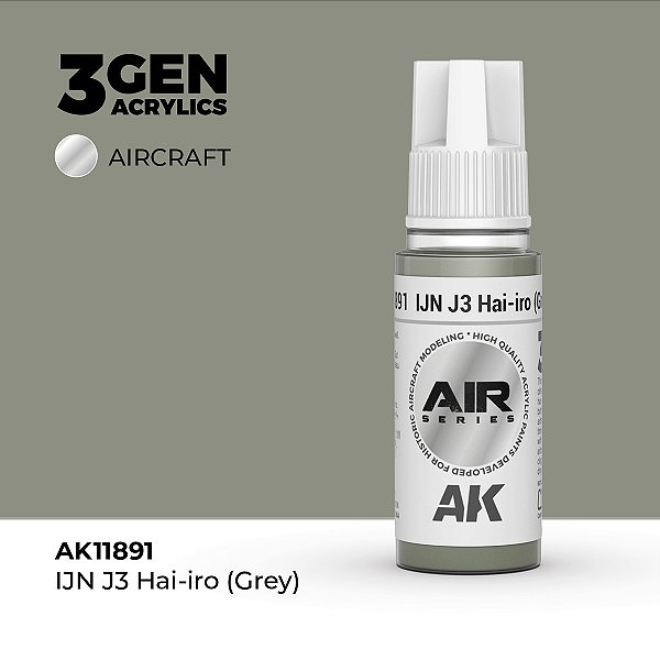 Tinta Acrílica AK Interactive 3GEN AIR IJN J3 Hai-iro (Grey) 18ml
