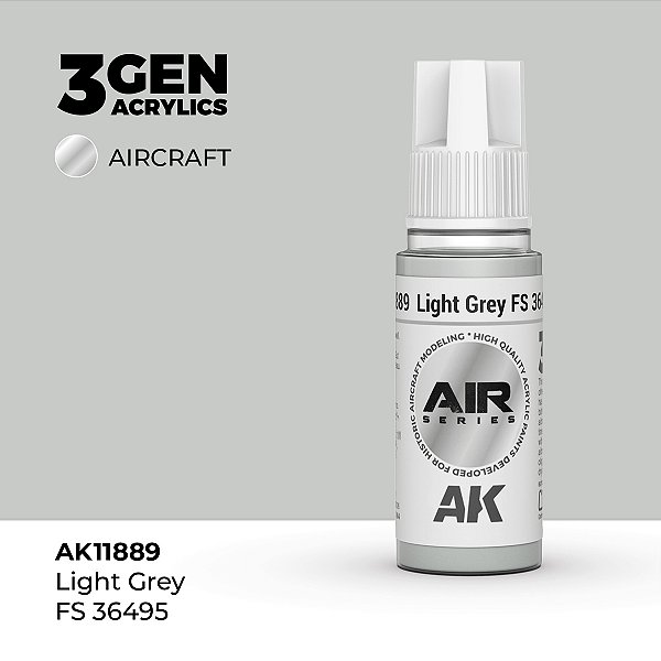 Tinta Acrílica AK Interactive 3GEN AIR Light Grey FS 36495 18ml
