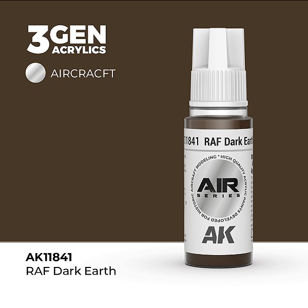 Tinta Acrílica AK Interactive 3GEN AIR RAF Dark Earth 18ml