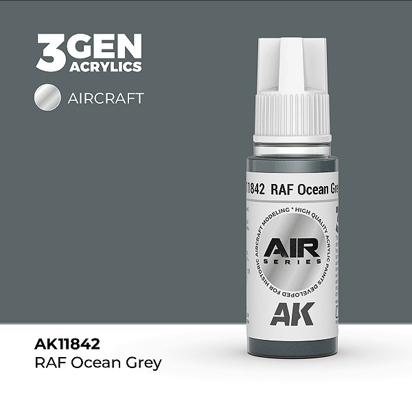 Tinta Acrílica AK Interactive 3GEN AIR RAF Ocean Grey 18ml