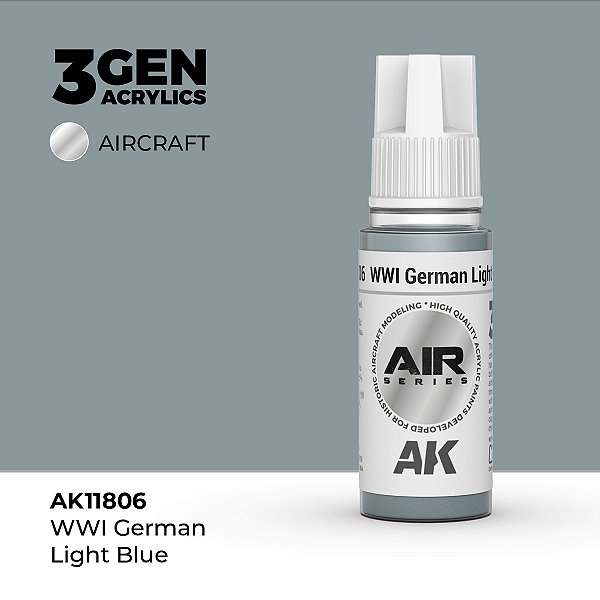 Tinta Acrílica AK Interactive 3GEN AIR WWI German Light Blue 18ml