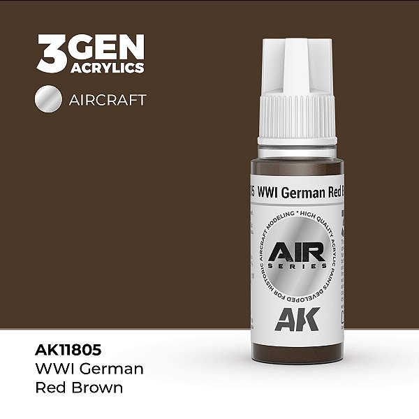 Tinta Acrílica AK Interactive 3GEN AIR WWI German Red Brown 18ml