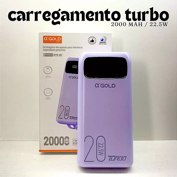 POWER BANK 20.000mah A'GOLD BTE-38