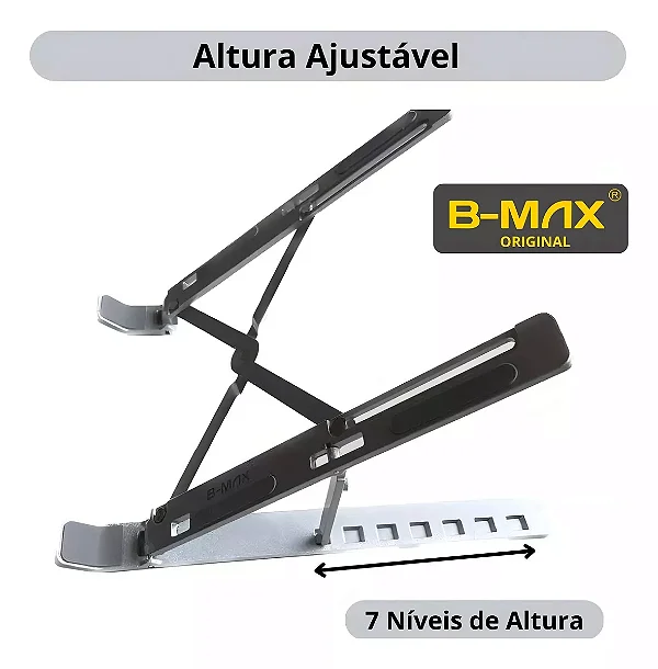 SUPORTE DE ALUMÍNIO PARA NOTEBOOK - REF.: REF: BMG-39