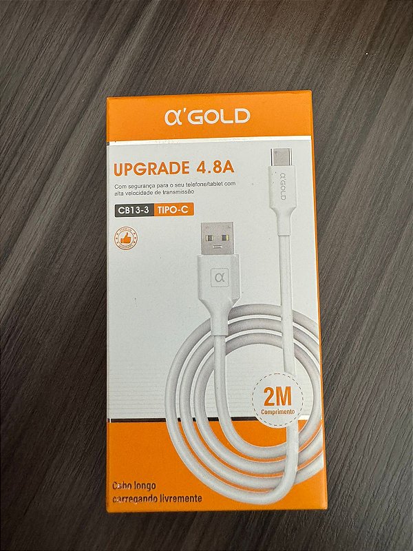 CABO USB/TIPO-C, 2 Metros, A'GOLD CB13-3