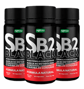 SB2 Black 60 Cápsulas | Kit de 3 Pote