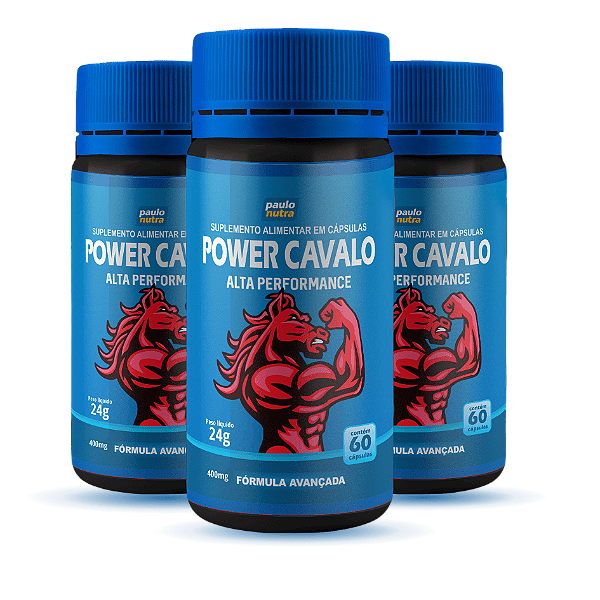 Power Cavalo 60 Cápsulas | Kit 3 Frasco