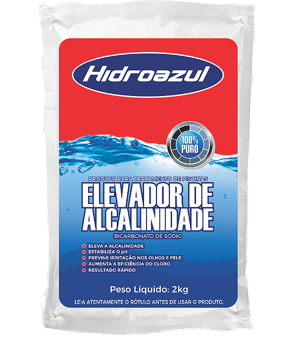 Elevador de Alcalinidade Pacote de 2 Kgs Hidroazul