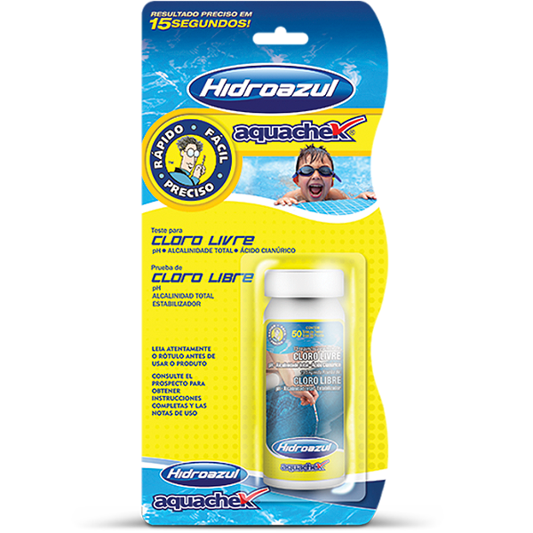 Fita Teste Hidroazul Aquachek C/50