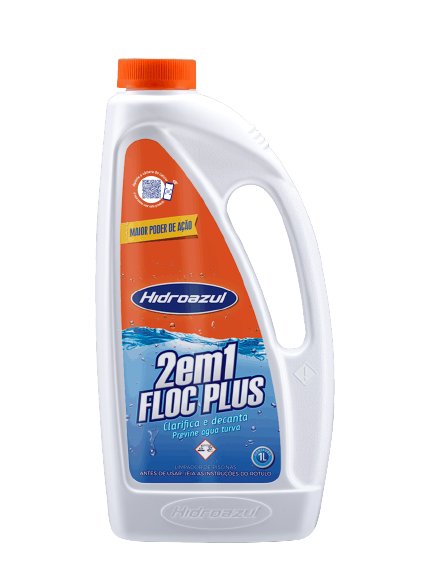 Floc Plus 2 em 1 Hidroazul 1L Clarificante e ecantador