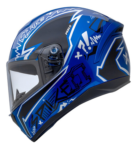 Capacete Peels Spike 2 Novo Modelo Stk Azul Metalico Preto /