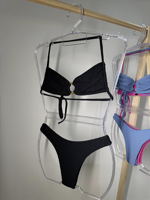 Conjunto Argola Preto