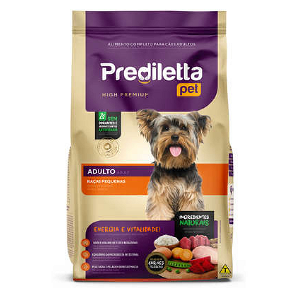 Ração Seca Prediletta Pet Carne e Vegetais para Cães Adultos Porte Pequeno-10,1Kg