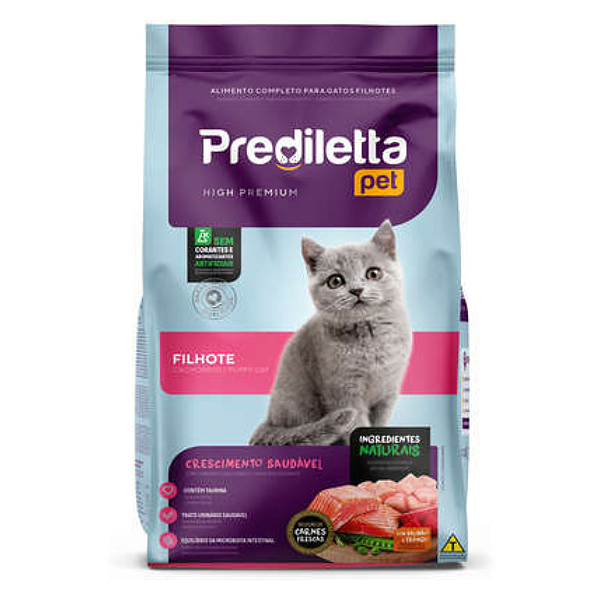 Ração Seca Prediletta Pet Carne e Vegetais para Gatos Filhotes
