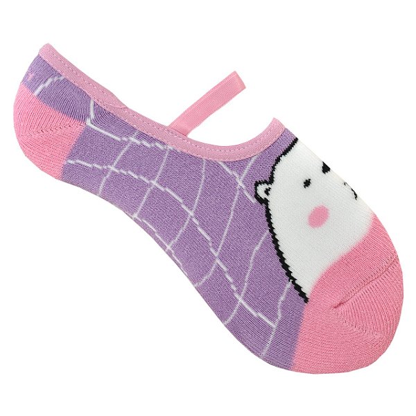 Meia com Antiderrapante Infantil | Urso Rosa