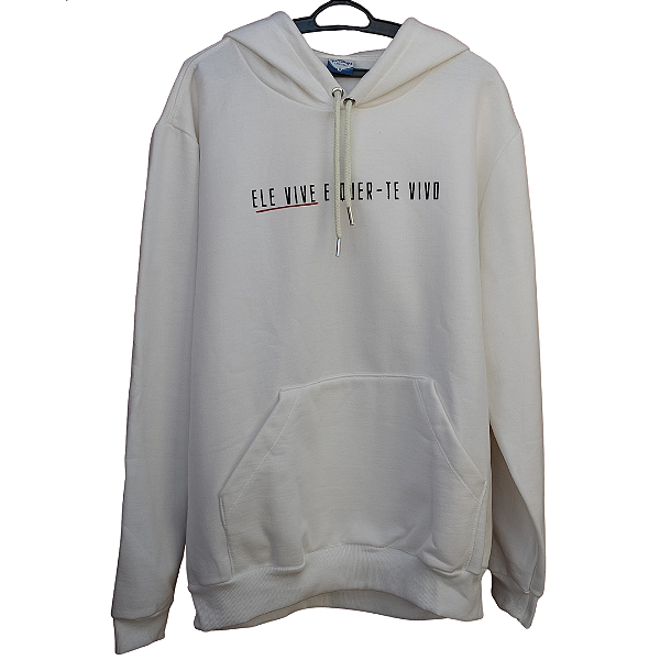 Moletom Carlo Acustis Off-White Com Capuz
