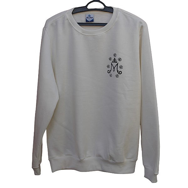 Moletom Virgem da Alegria Off-White - Sem Capuz