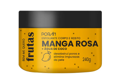 Esfoliante Manga Rosa Corpo e Rosto 240g - Poran