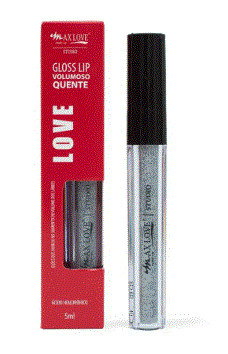 Gloss Lip Volumoso Quente c/ Glitter - Max Love